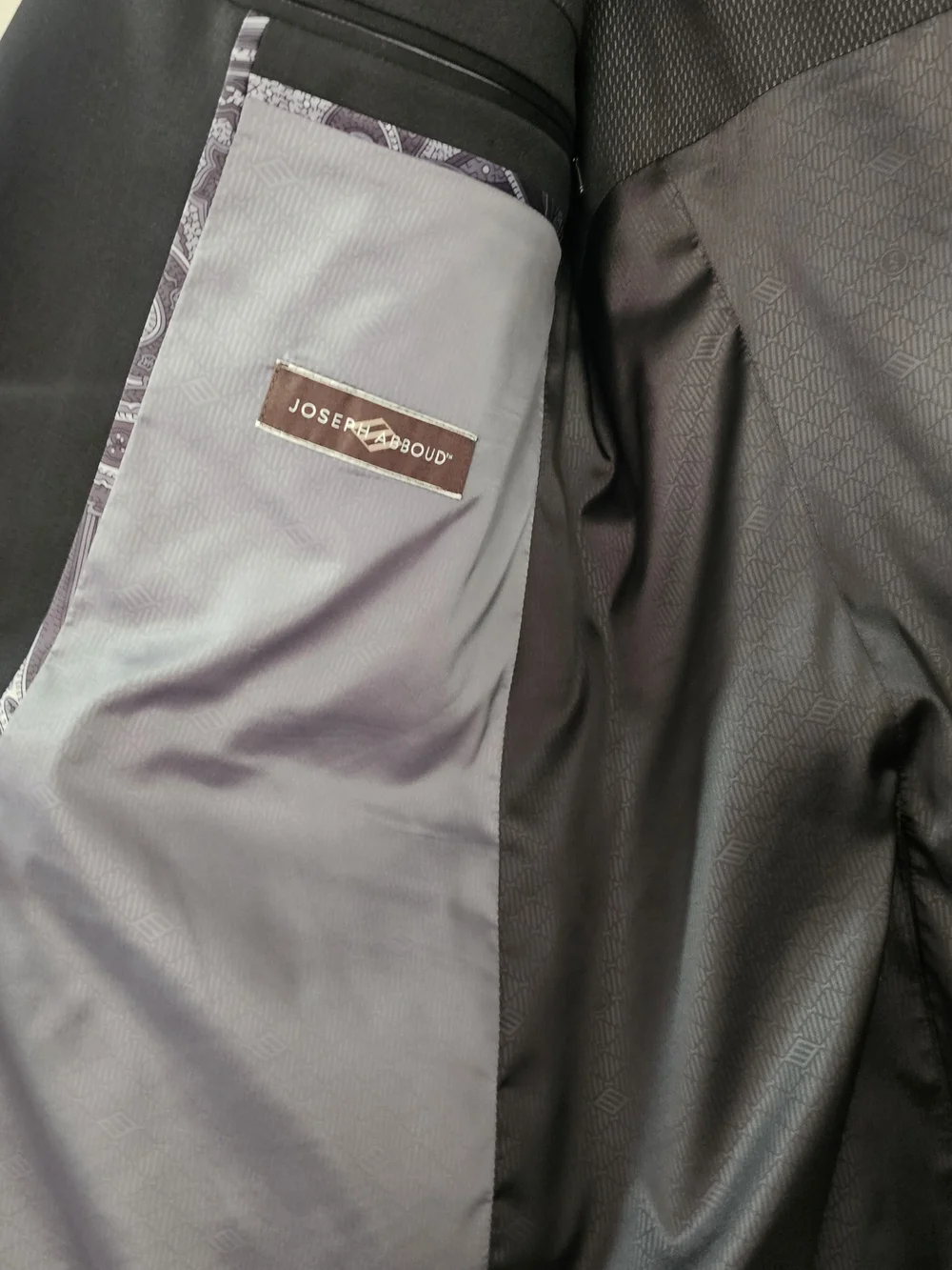 Joseph Abboud Black Two-Button Blazer Size 44 Long Pants 38wx30